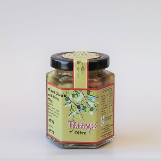 Tarago Olives Mixed in Oil with Lemon & Herbs 100g Jar