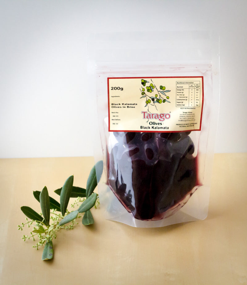 Tarago Olives Kalamata in Oil with Lemon & Herbs 400g Pouch